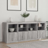 Szafka z oświetleniem LED, szary dąb sonoma, 163x37x67 cm