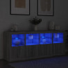 Szafka z oświetleniem LED, szary dąb sonoma, 163x37x67 cm