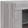 Szafka z oświetleniem LED, szary dąb sonoma, 163x37x67 cm