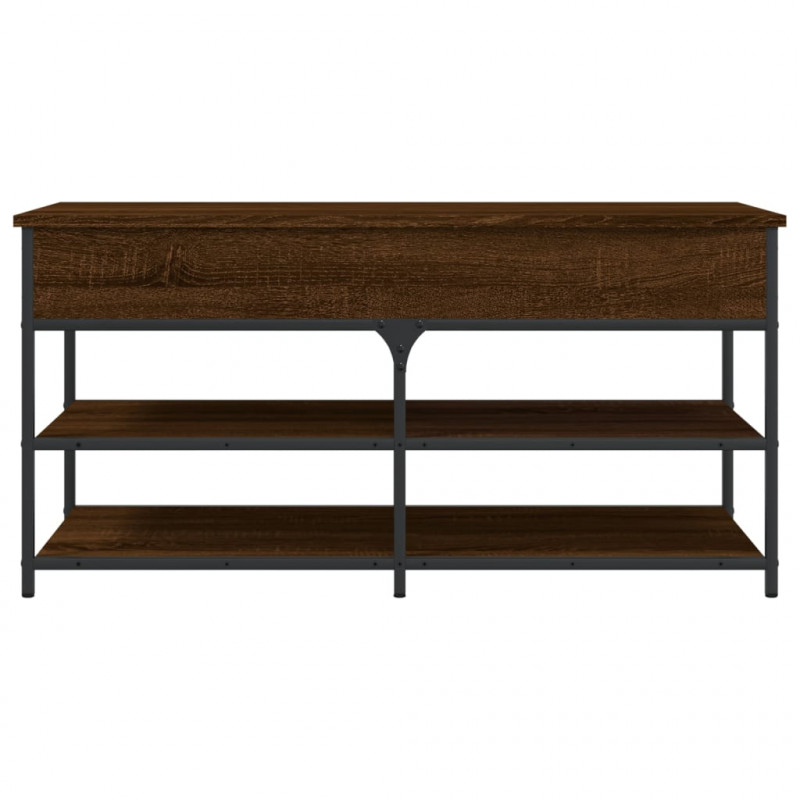 Ławka na buty, przydymiony dąb, 100x42,5x50 cm