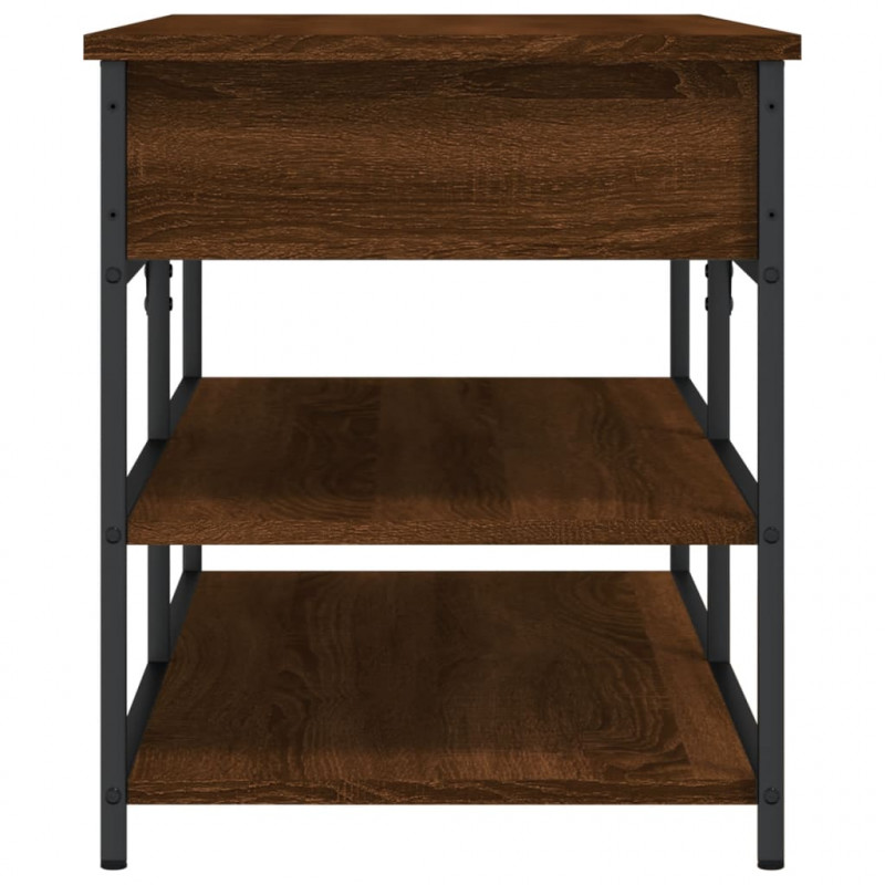 Ławka na buty, przydymiony dąb, 100x42,5x50 cm