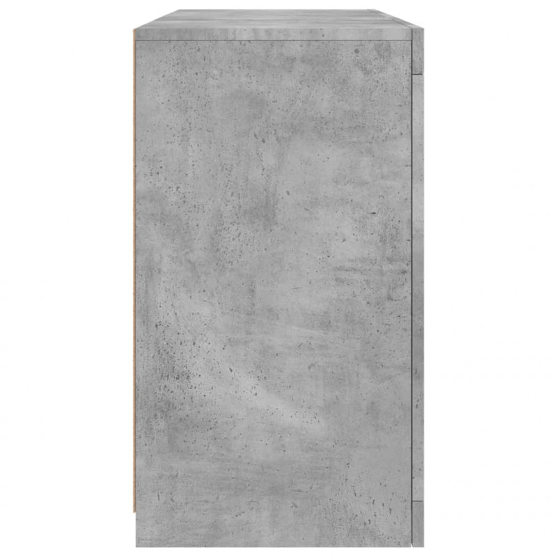Szafka z oświetleniem LED, szarość betonu, 123x37x67 cm