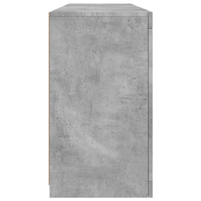 Szafka z oświetleniem LED, szarość betonu, 163x37x67 cm
