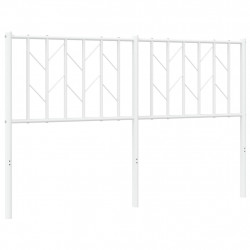 Metalowe wezgłowie, białe, 140 cm