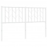 Metalowe wezgłowie, białe, 140 cm