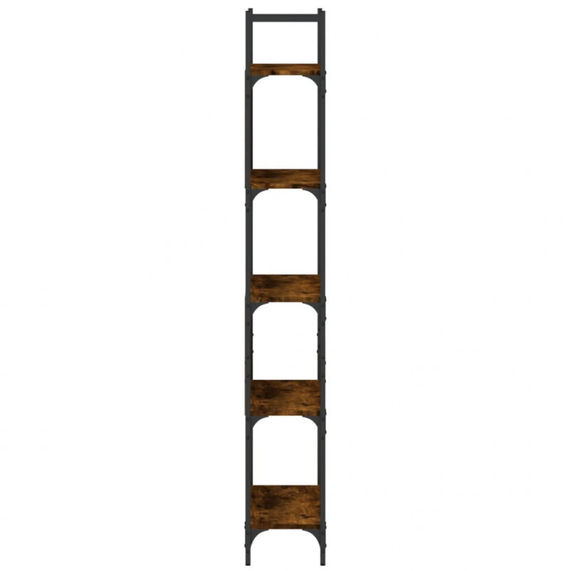 5-poziomowy regał na książki, przydymiony dąb, 60,5x24x166,5 cm