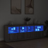 Szafka z oświetleniem LED, szary dąb sonoma, 202x37x67 cm
