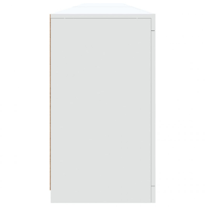 Szafka z oświetleniem LED, biała, 283x37x67 cm