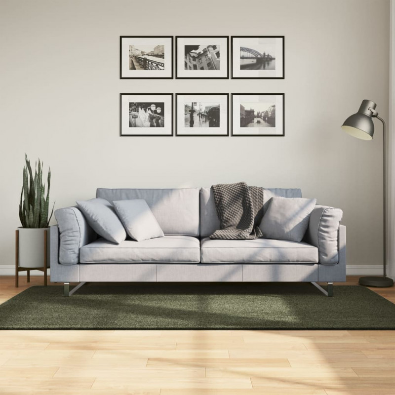 Dywan HUARTE z krótkim włosiem, zielony, 100x200 cm