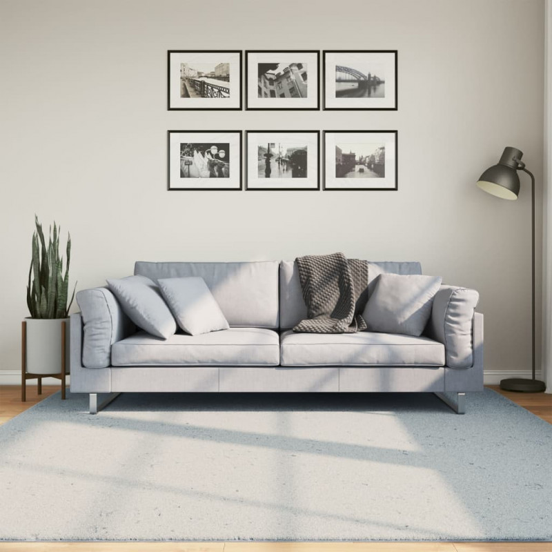 Dywan HUARTE z krótkim włosiem, niebieski, 200x200 cm