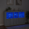 Szafka z oświetleniem LED, szary dąb sonoma, 162x37x100 cm