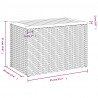 Stoliki ogrodowe, 2 szt, czarne, 55x34x37cm, rattan PE i drewno