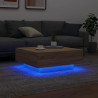 Stolik kawowy z podświetleniem LED, dąb sonoma, 80x80x31 cm