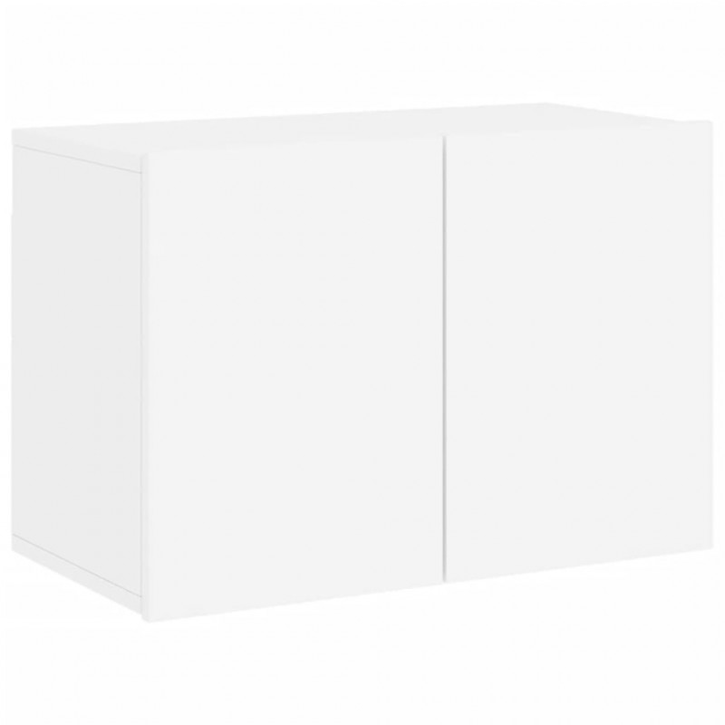 Ścienna szafka TV, biała, 60x30x41 cm