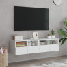 Ścienne szafki TV, 2 szt., białe, 60x30x30 cm