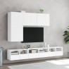 Ścienne szafki TV, 2 szt., białe, 60x30x30 cm