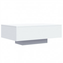 Stolik kawowy z oświetleniem LED, biały, 85x55x31 cm