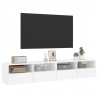 Ścienne szafki TV, 2 szt., białe, 80x30x30 cm