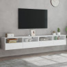 Ścienne szafki TV, 2 szt., białe, 100x30x30 cm