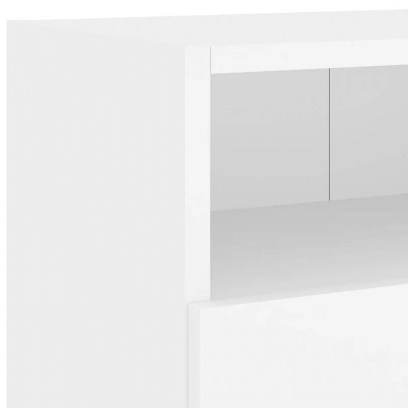 Ścienne szafki TV, 2 szt., białe, 100x30x30 cm