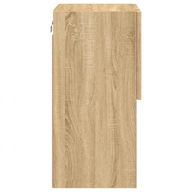 Szafki TV, z LED, 2 szt., dąb sonoma, 30,5x30x60 cm