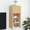 Szafka TV z LED, dąb sonoma, 40,5x30x90 cm