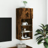 Szafka TV z LED, przydymiony dąb, 40,5x30x90 cm