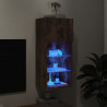 Szafka TV z LED, przydymiony dąb, 40,5x30x90 cm
