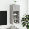 Szafka TV z LED, szary dąb sonoma, 40,5x30x90 cm