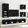 Szafka TV z LED, czarna, 40,5x30x102 cm