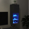 Szafka TV z LED, czarna, 40,5x30x102 cm