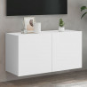 Ścienna szafka TV, biała, 80x30x41 cm