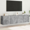 Ścienne szafki TV, 2 szt. szarość betonu 80x30x41 cm