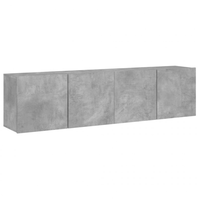 Ścienne szafki TV, 2 szt. szarość betonu 80x30x41 cm