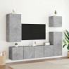 Ścienne szafki TV, 2 szt. szarość betonu 80x30x41 cm