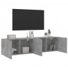Ścienne szafki TV, 2 szt. szarość betonu 80x30x41 cm