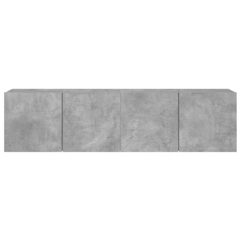 Ścienne szafki TV, 2 szt. szarość betonu 80x30x41 cm