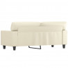 2-osobowa sofa, kremowy, 140 cm, sztuczna skóra