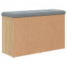 Ławka na buty, dąb sonoma, 82x32x50 cm, materiał drewnopochodny