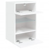 Ścienne szafki TV z LED, 2 szt., białe, 40x30x60,5 cm