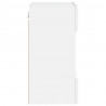 Ścienne szafki TV z LED, 2 szt., białe, 40x30x60,5 cm