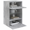 Ścienne szafki TV z LED, 2 szt., szarość betonu, 40x30x60,5 cm