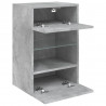 Ścienne szafki TV z LED, 2 szt., szarość betonu, 40x30x60,5 cm