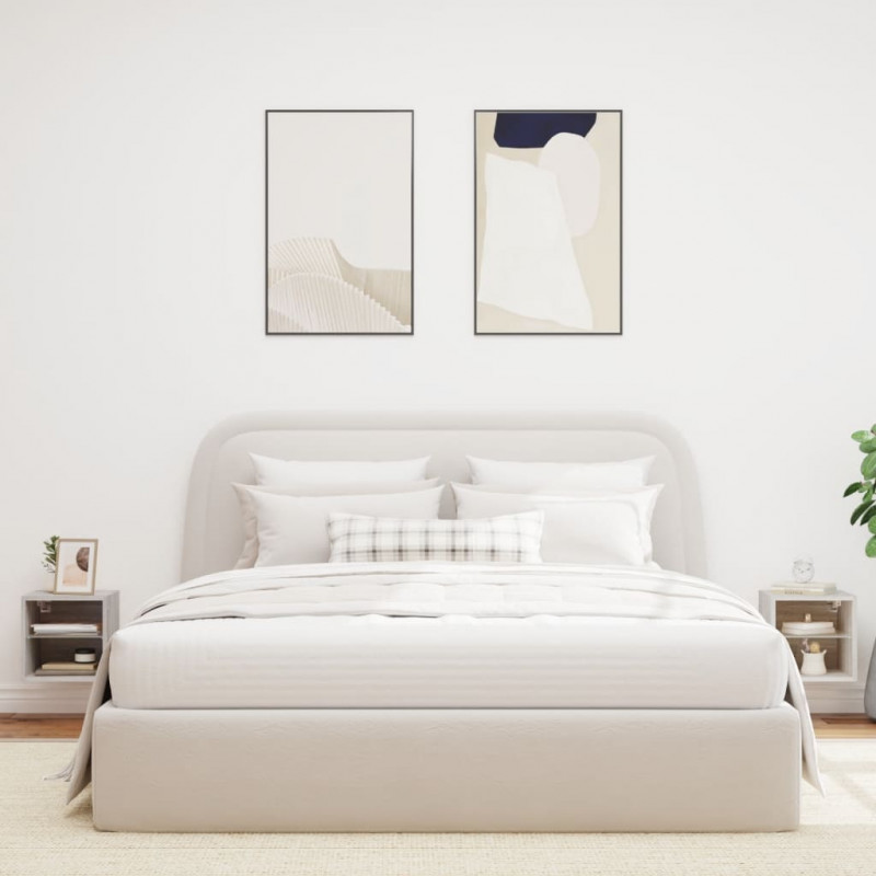 Ścienne szafki TV z LED, 2 szt., szary dąb sonoma, 30x28,5x30cm