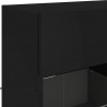 Ścienna szafka TV z LED, czarna, 78,5x30x60,5 cm