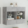 Ścienna szafka TV z LED, szarość betonu, 78,5x30x60,5 cm