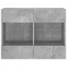 Ścienna szafka TV z LED, szarość betonu, 78,5x30x60,5 cm