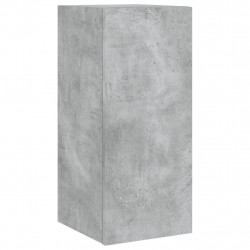 Ścienna szafka TV z LED, szarość betonu, 30,5x35x70 cm