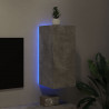 Ścienna szafka TV z LED, szarość betonu, 30,5x35x70 cm