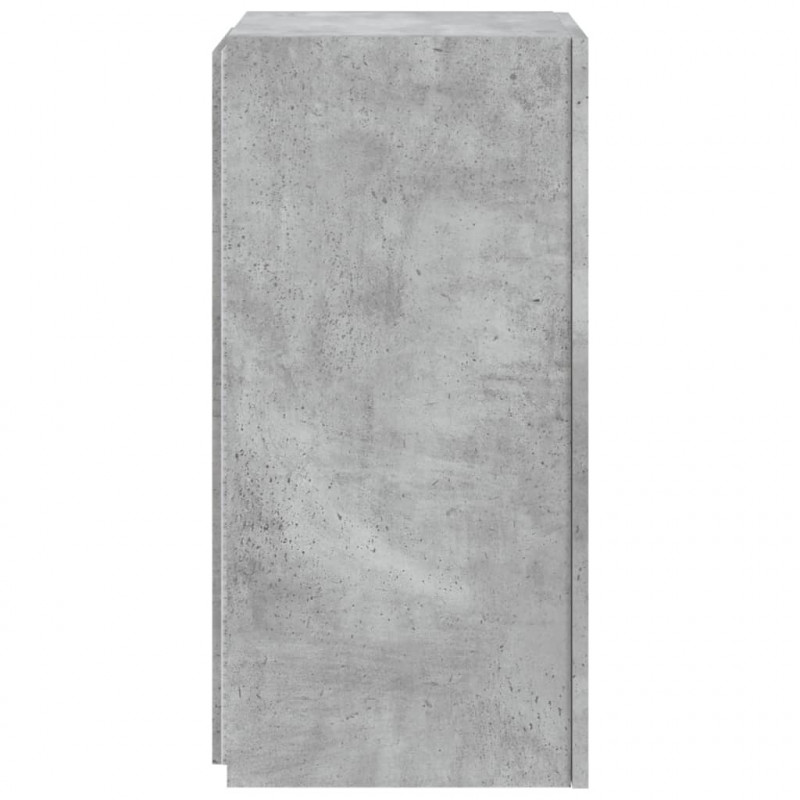 Ścienna szafka TV z LED, szarość betonu, 30,5x35x70 cm
